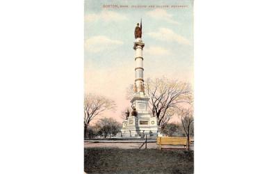 Soldiers' & Soldiers' Monument Boston, Massachusetts Postcard