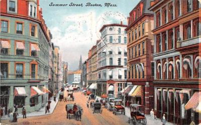 Summer Street Boston, Massachusetts Postcard