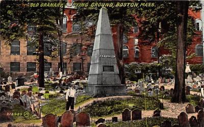Old Grannary Burying Ground Boston, Massachusetts Postcard