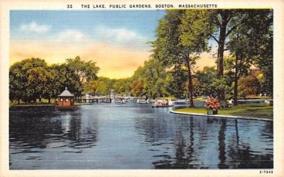 The Lake  Boston, Massachusetts Postcard