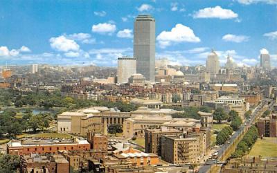 Bird's Eye View of the New Boston Skyline  Massachusetts Postcard