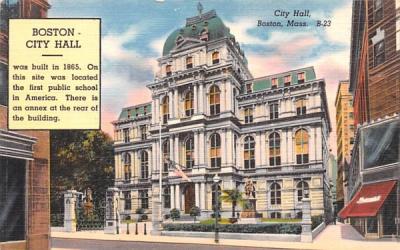 City Hall Boston, Massachusetts Postcard