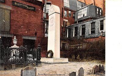 Grave of John Hancock Boston, Massachusetts Postcard