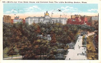 Bird's Eye View State House Boston, Massachusetts Postcard