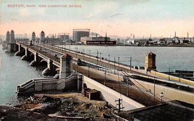 New Cambridge Bridge Boston, Massachusetts Postcard