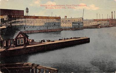 Docks at Charlestown Boston, Massachusetts Postcard