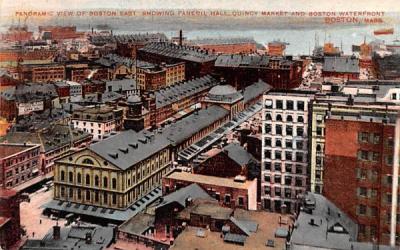 Panoramic View of Boston East Massachusetts Postcard