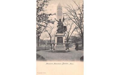 Massacre Monument  Boston, Massachusetts Postcard