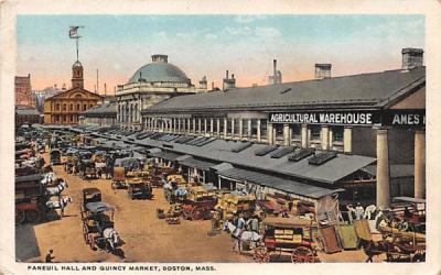 Faneuil Hall & Quincy Market Boston, Massachusetts Postcard