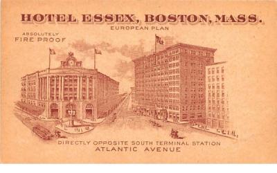 Hotel Essex Boston, Massachusetts Postcard