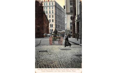 The Spot where the Boston Massacre took Place Massachusetts Postcard