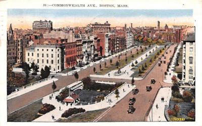 Commonwealth Ave. Boston, Massachusetts Postcard