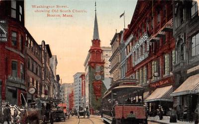 Washington Street Boston, Massachusetts Postcard