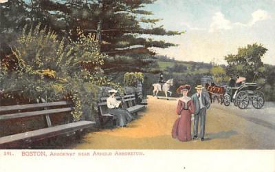 Arborway  Boston, Massachusetts Postcard