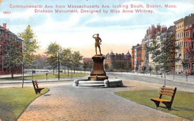 Commonwealth Ave.  Boston, Massachusetts Postcard
