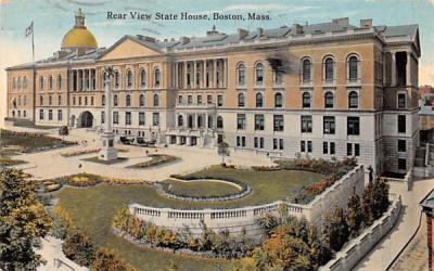 Rear View State House Boston, Massachusetts Postcard
