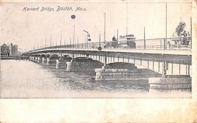 Harvard Bridge Boston, Massachusetts Postcard