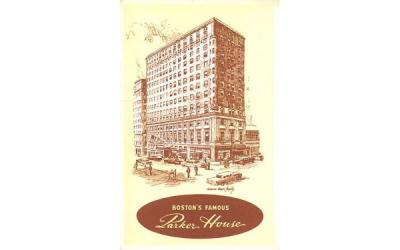 Boston's Famous Paker House Massachusetts Postcard