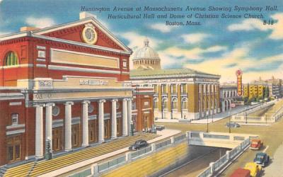 Huntington Avenue at Massachusetts Avenue Postcard