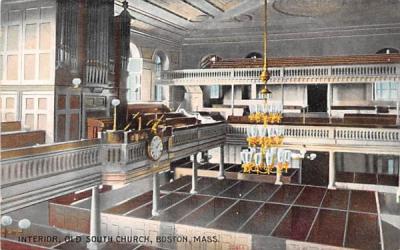 Interior Boston, Massachusetts Postcard