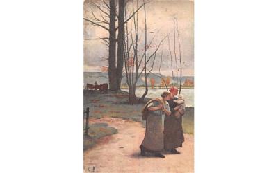 Henri Lerolle by the River Boston, Massachusetts Postcard