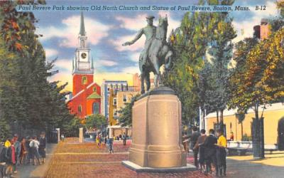 Paul Revere Park  Boston, Massachusetts Postcard