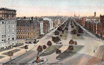 Commonwealth Ave Boston, Massachusetts Postcard