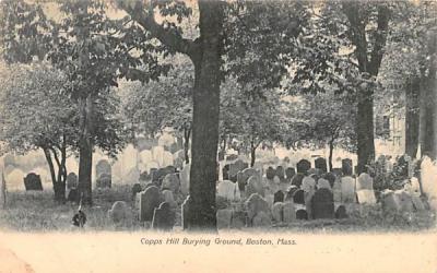 Copps Hill Burying Ground Boston, Massachusetts Postcard