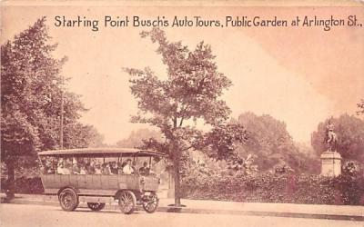 Starting Point Busch's Auto Tours Boston, Massachusetts Postcard