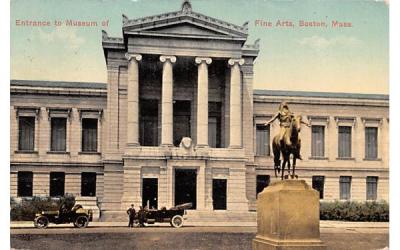 Entrance to Museum of Fine Arts Boston, Massachusetts Postcard