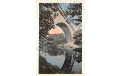 Echo Bridge on the Charles at Newton Boston, Massachusetts Postcard