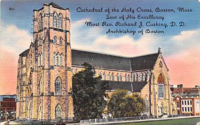 Cathedral of the Holy Cross Boston, Massachusetts Postcard