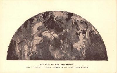 The Fall of Gog & Magog Boston, Massachusetts Postcard