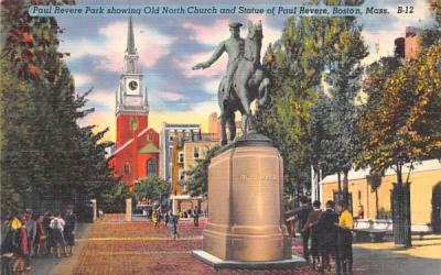 Paul Revere Park  Boston, Massachusetts Postcard