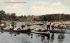 Canoeing on the Charles River Boston, Massachusetts Postcard