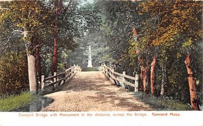 Concord Bridge  Massachusetts Postcard
