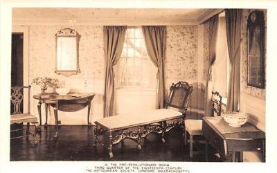 The Pre-Revolutionary Room Concord, Massachusetts Postcard