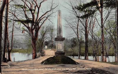 Revolutionary Monument Old North Bridge & Minute Men Concord, Massachusetts Postcard