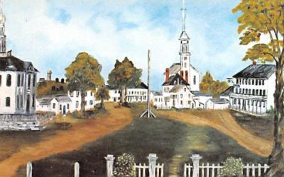 Concord Center 1839 Massachusetts Postcard