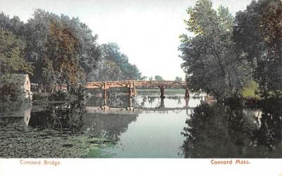 Concord Bridge Massachusetts Postcard