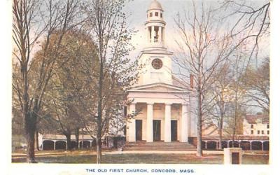 The Old First Church Concord, Massachusetts Postcard