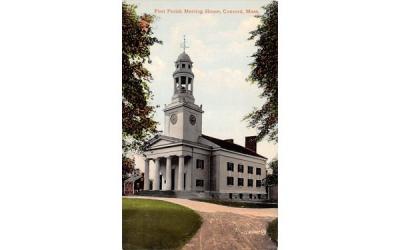 First Parish Meeting House Concord, Massachusetts Postcard