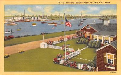 A Beautiful Harbor View  Cape Cod, Massachusetts Postcard