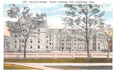 Harvard College Cambridge, Massachusetts Postcard