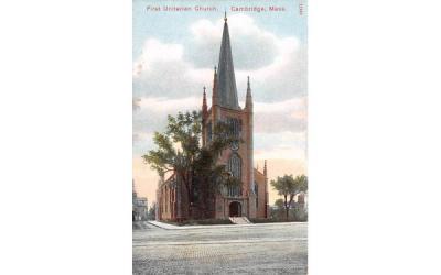 First Unitarian Church Cambridge, Massachusetts Postcard
