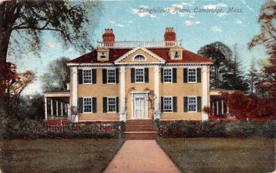 Longfellows Home Cambridge, Massachusetts Postcard