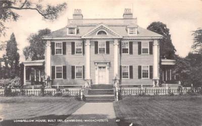 Longfellows House Cambridge, Massachusetts Postcard