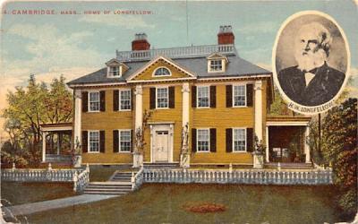 Home of Longfellow Cambridge, Massachusetts Postcard