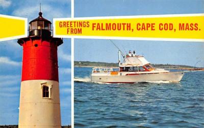 Greetings from Falmouth Cape Cod, Massachusetts Postcard