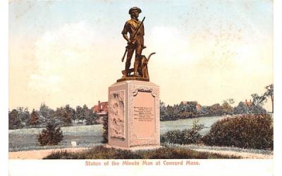 Statue of the Minute Man Concord, Massachusetts Postcard